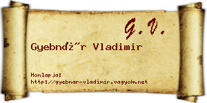 Gyebnár Vladimir névjegykártya
